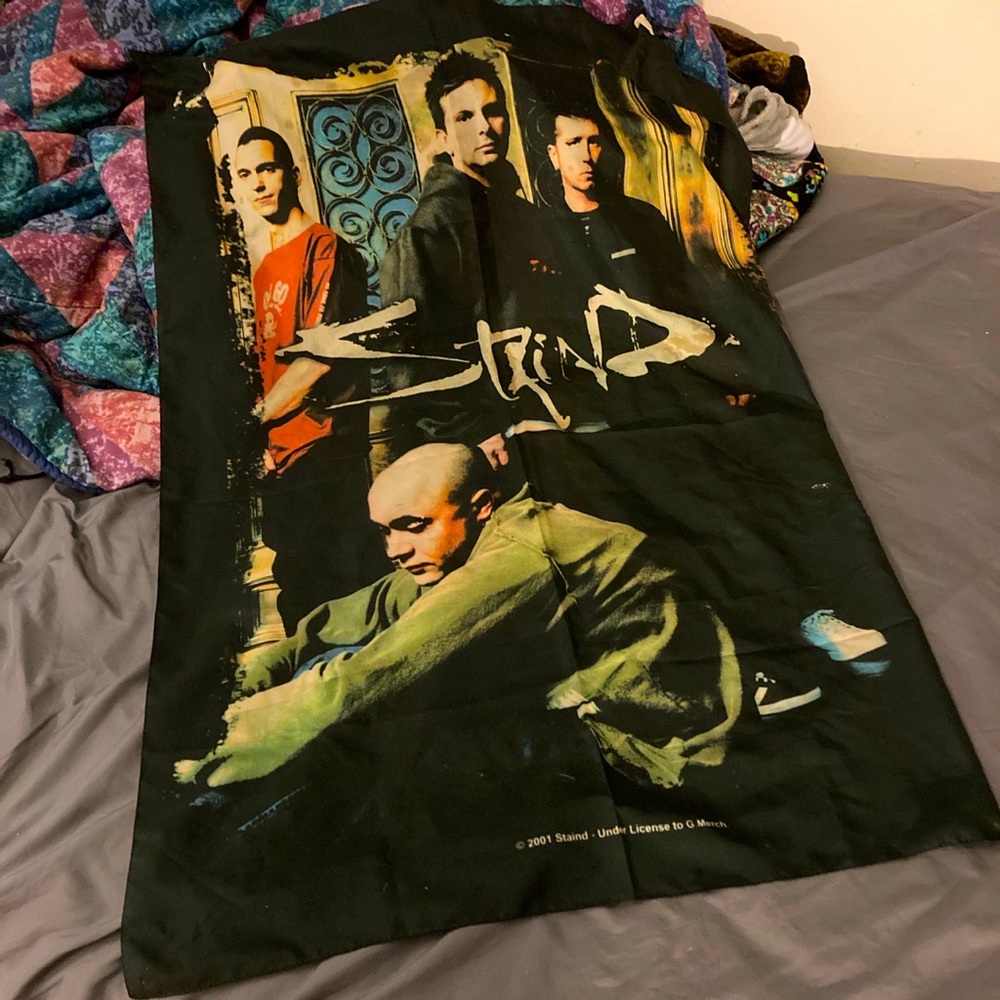 VINTAGE RARE 2001 Staind Silk Poster